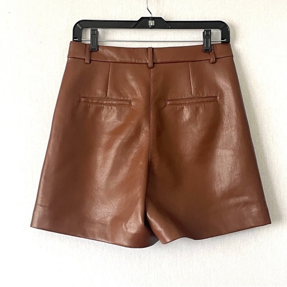 Wilfred Limerick Short 5" Women's Size 0 High Waisted Vegan Leather - Picture 4 of 7